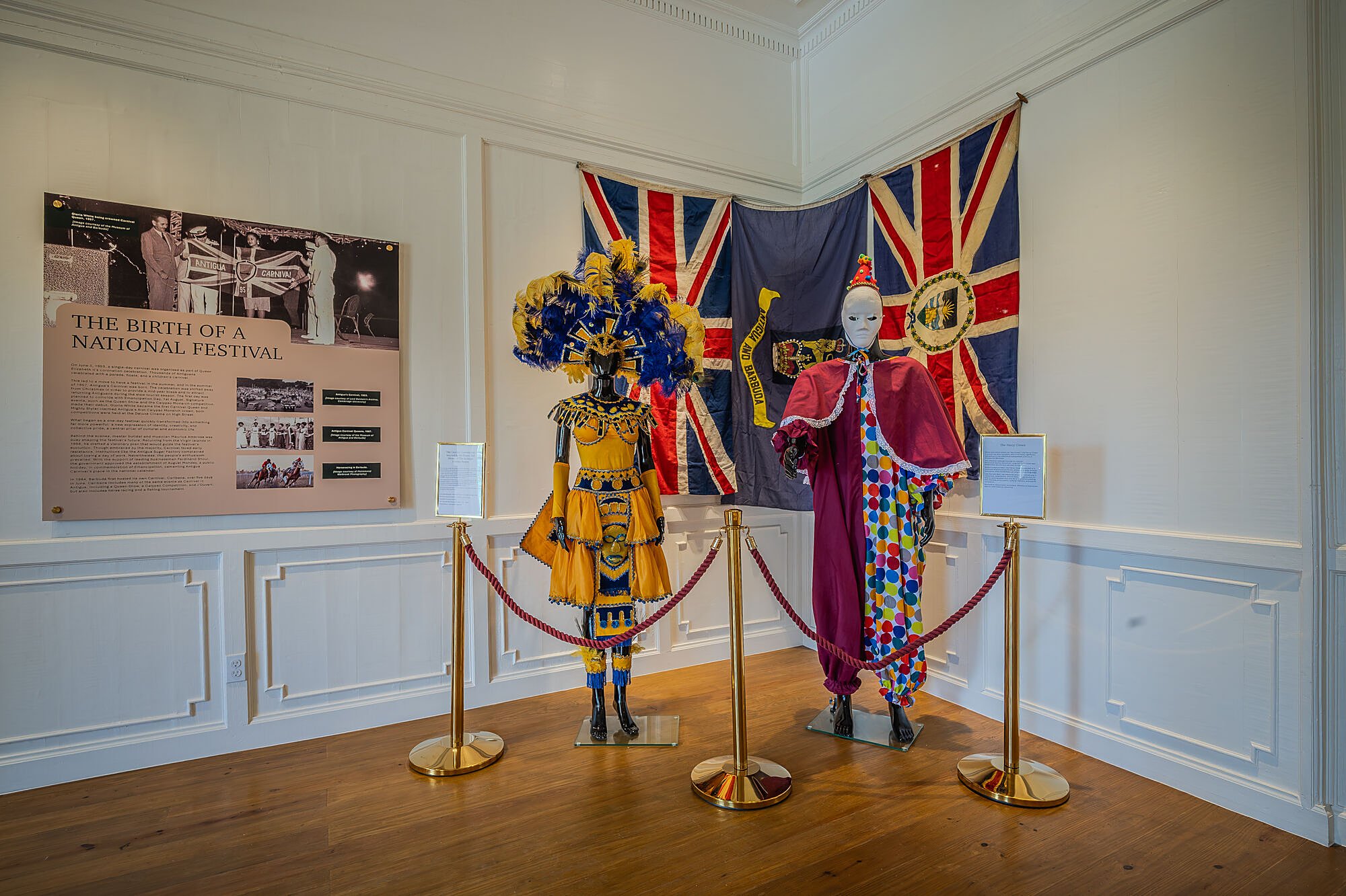 Government House Museum — display of carnival costumes marking the birth of a national festival